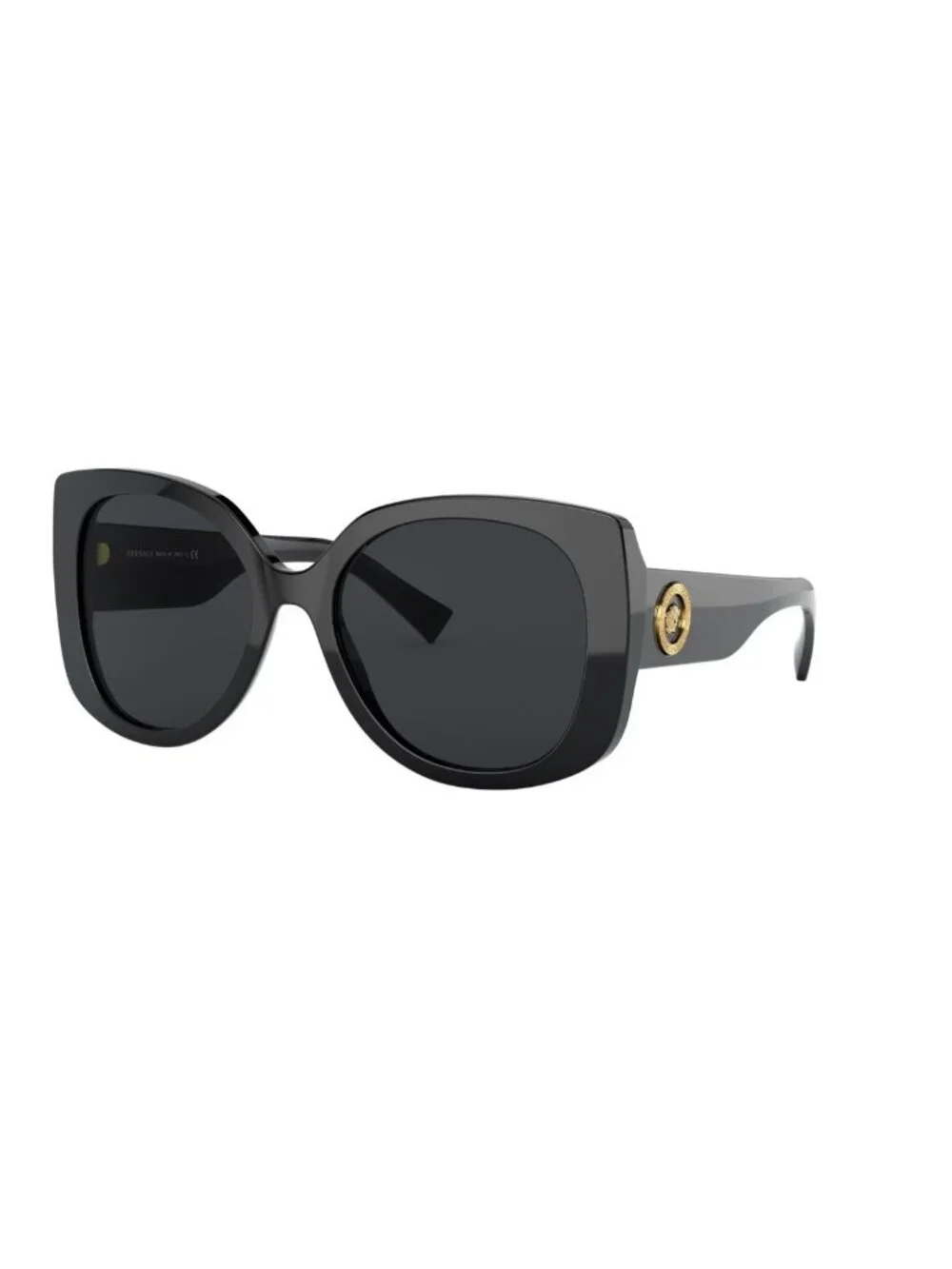 New Versace Women's Sunglasses Black Square Grey Lens Injected Frame VE4387 GB1